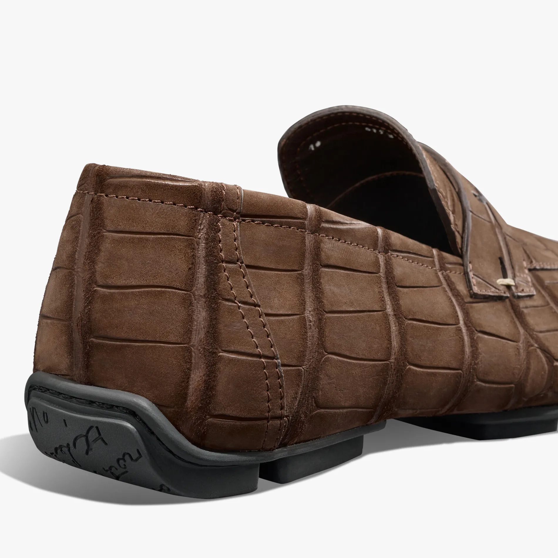 Berluti Mocassin Lorenzo Drive En Cuir d'Alligator Nubuck&eacute; | Mocassins & Boucles
