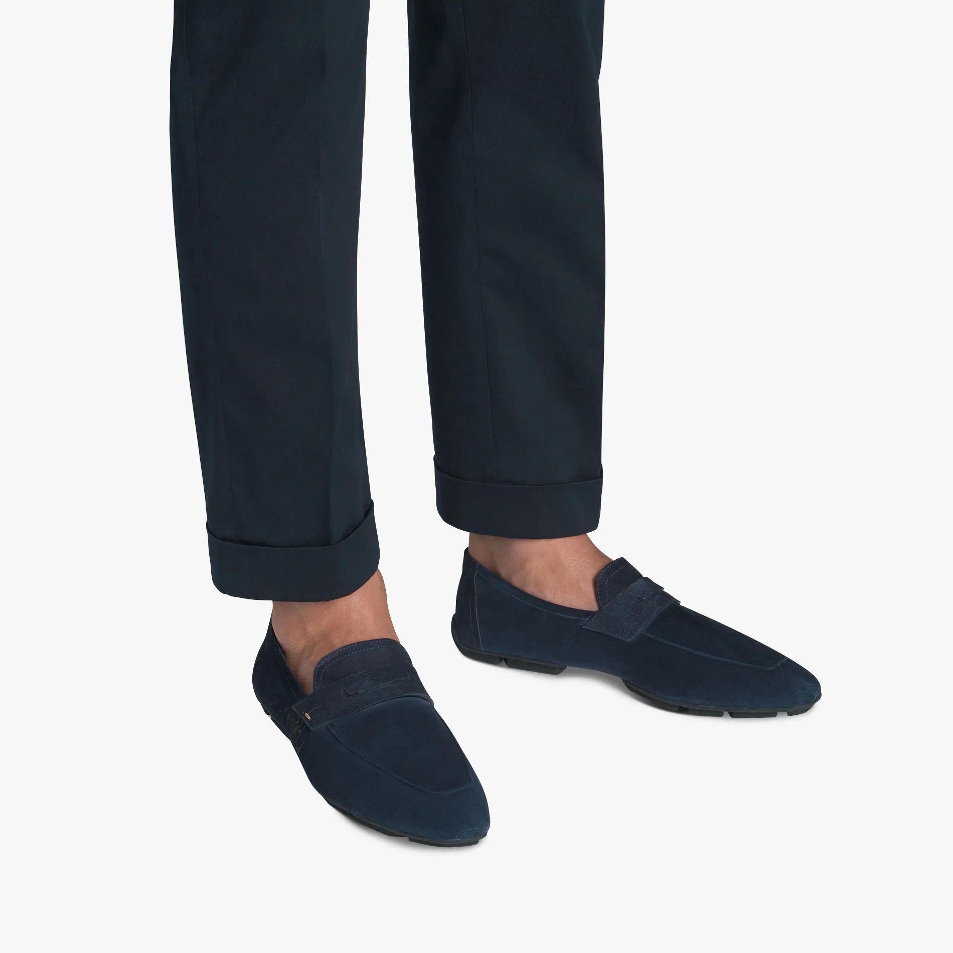 Berluti Mocassin Lorenzo Drive En Cuir De Veau Camoscio Scritto | Mocassins & Boucles