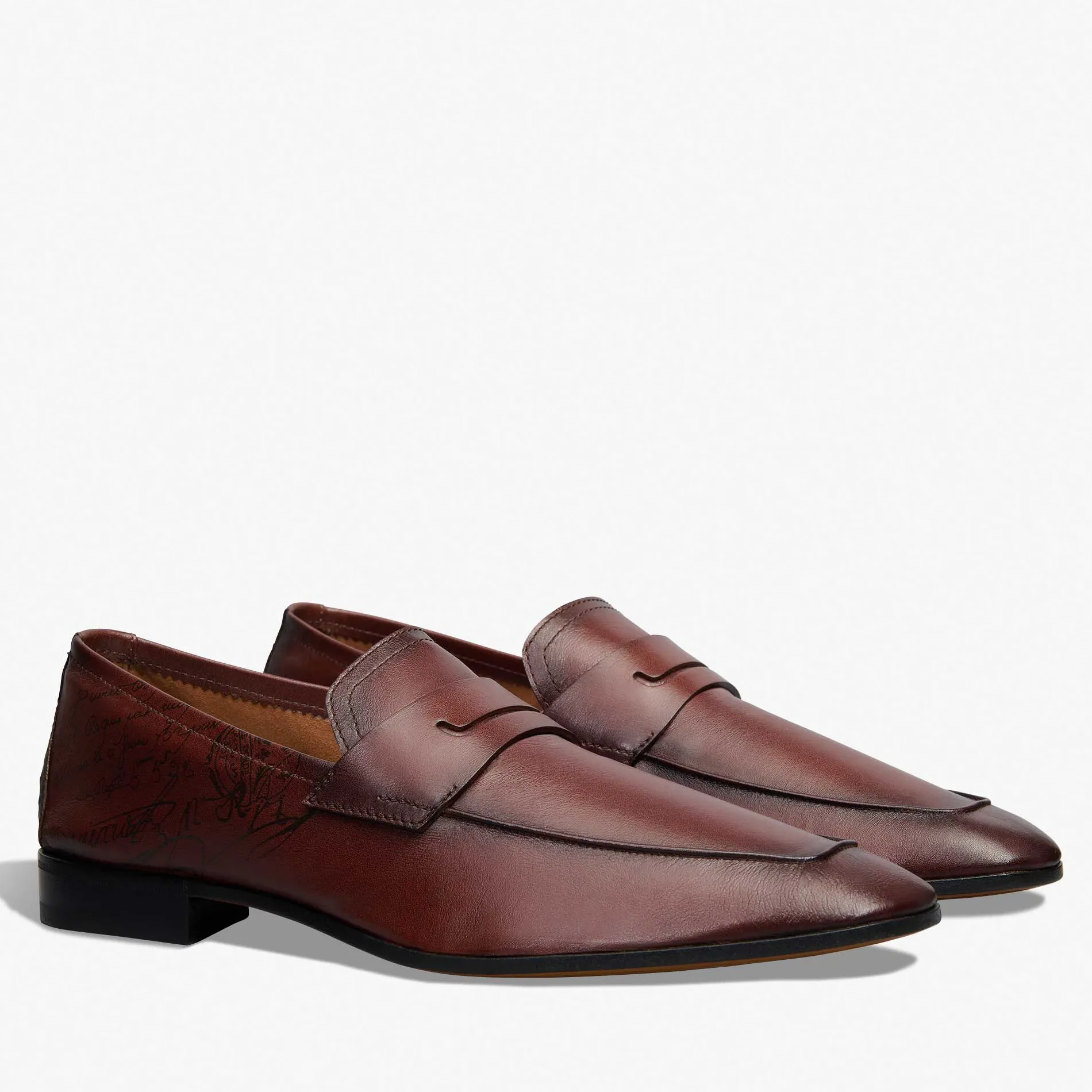 Berluti Mocassin Lorenzo En Cuir De Kangourou Scritto | Mocassins & Boucles