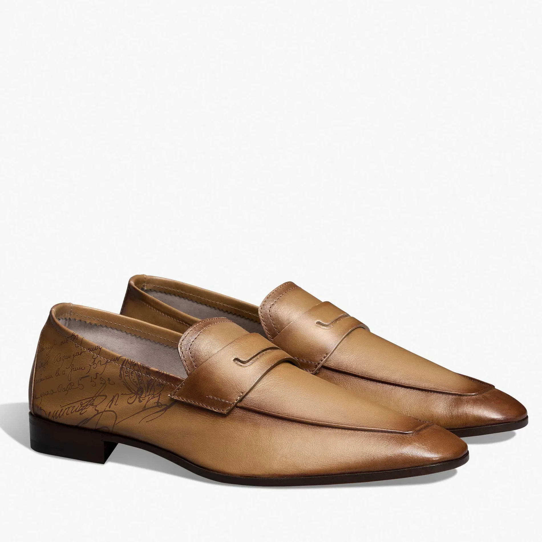 Berluti Mocassin Lorenzo En Cuir De Kangourou Scritto | Mocassins & Boucles