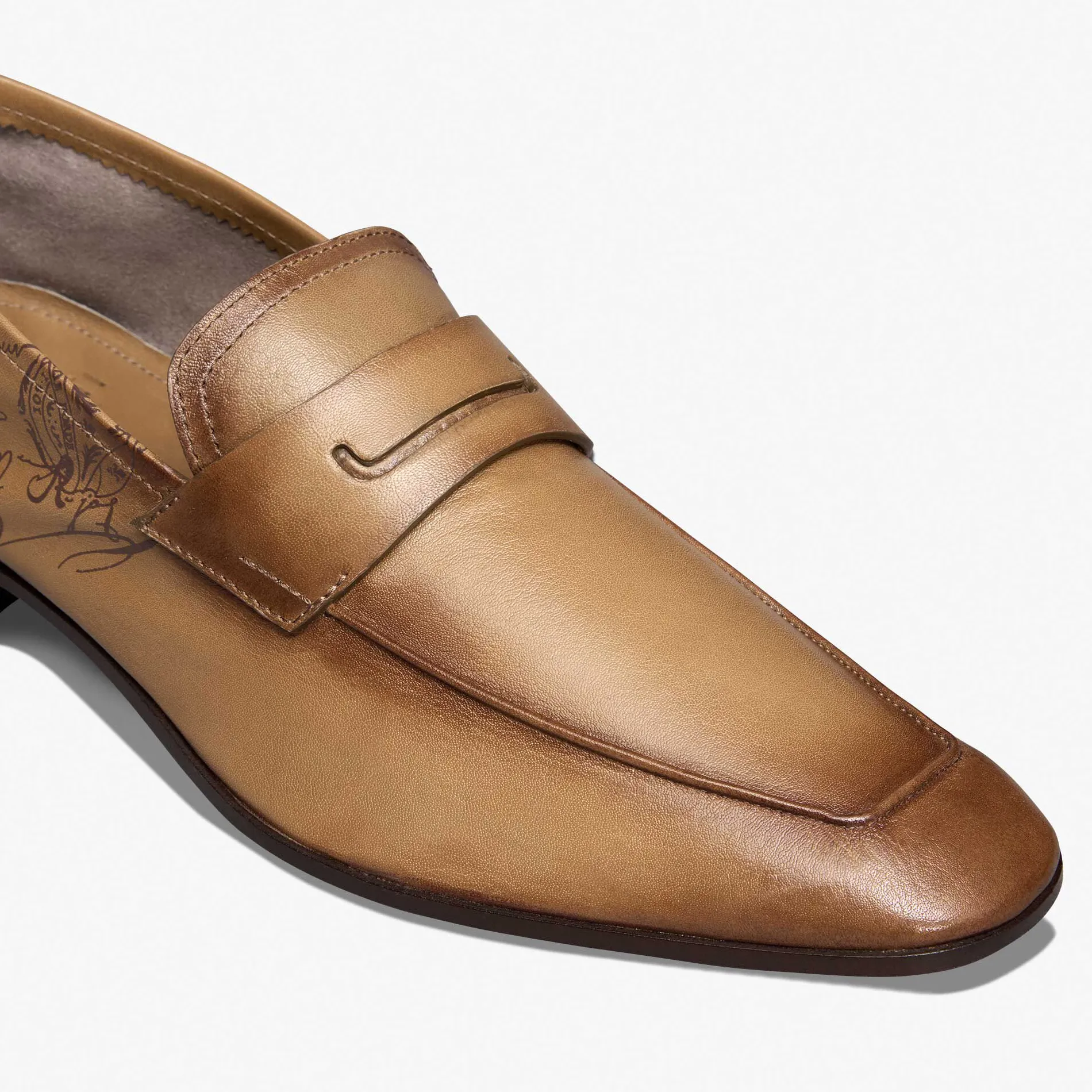 Berluti Mocassin Lorenzo En Cuir De Kangourou Scritto | Mocassins & Boucles