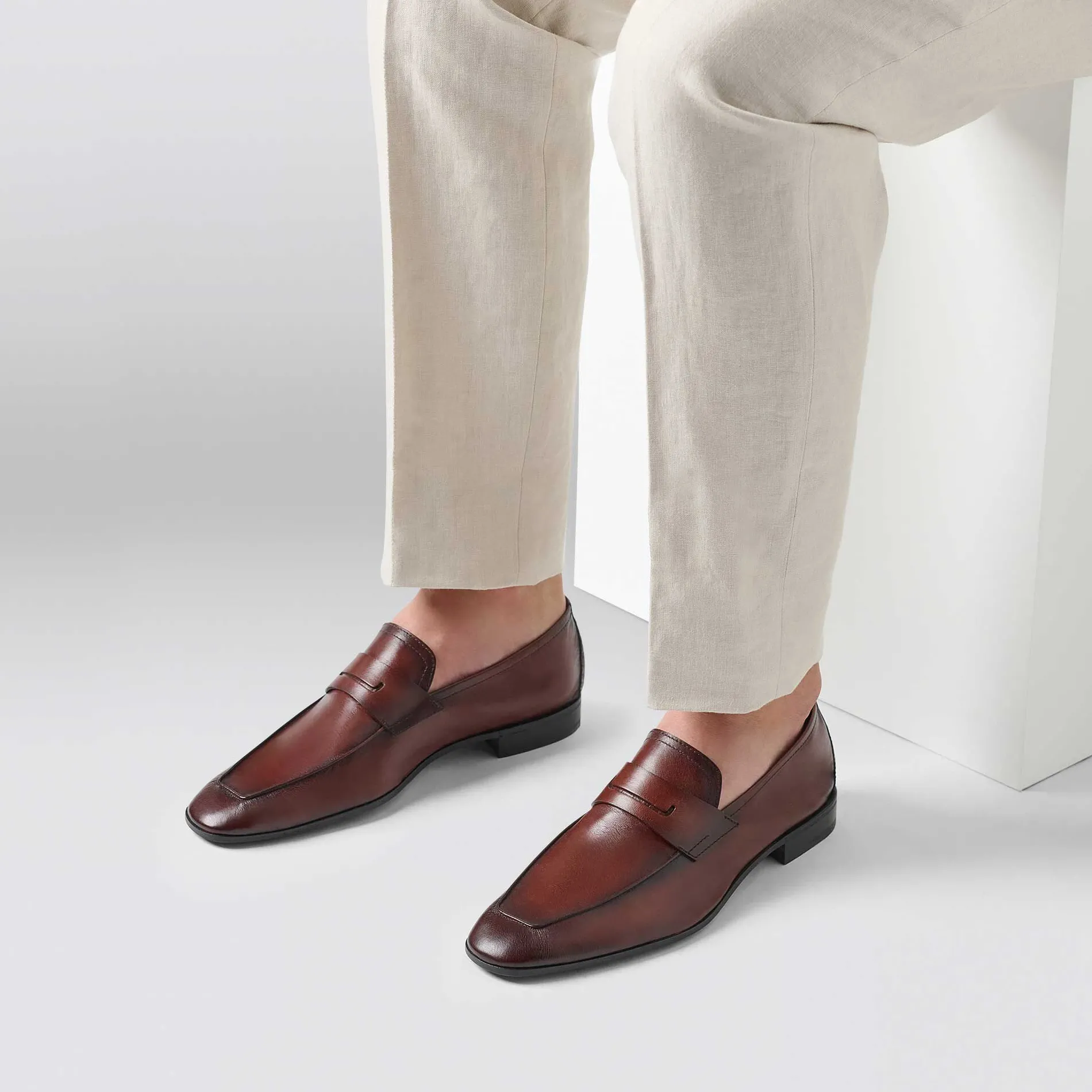 Berluti Mocassin Lorenzo En Cuir De Kangourou Scritto | Mocassins & Boucles