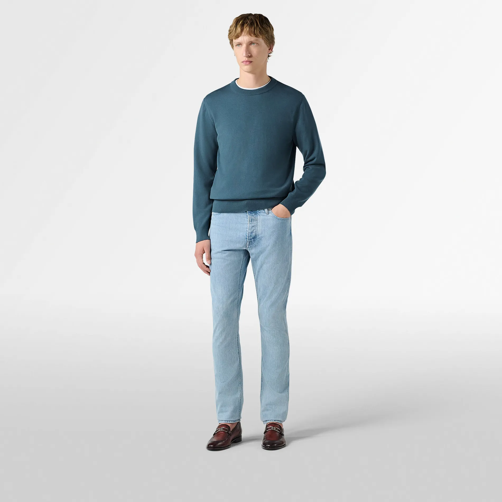 Berluti Pantalon Slim En Denim Avec Scritto | Pantalons & Jeans