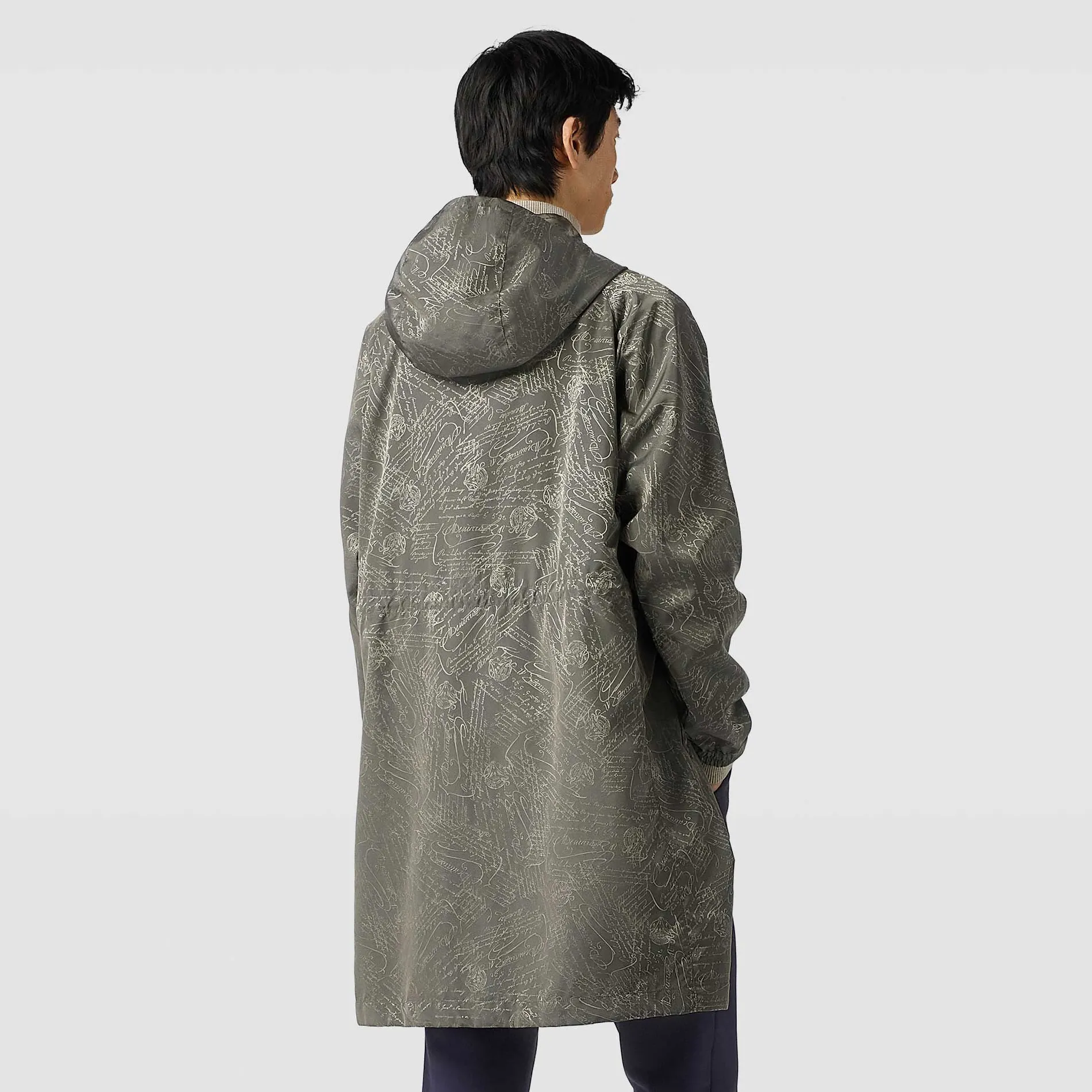 Berluti Parka Longue Et Pliable En Nylon Scritto | Manteaux & Blousons