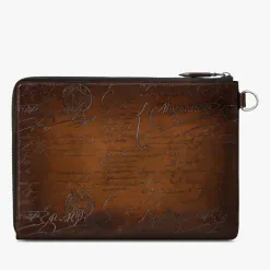 Berluti Pochette Nino Gm En Cuir Scritto | Pochettes