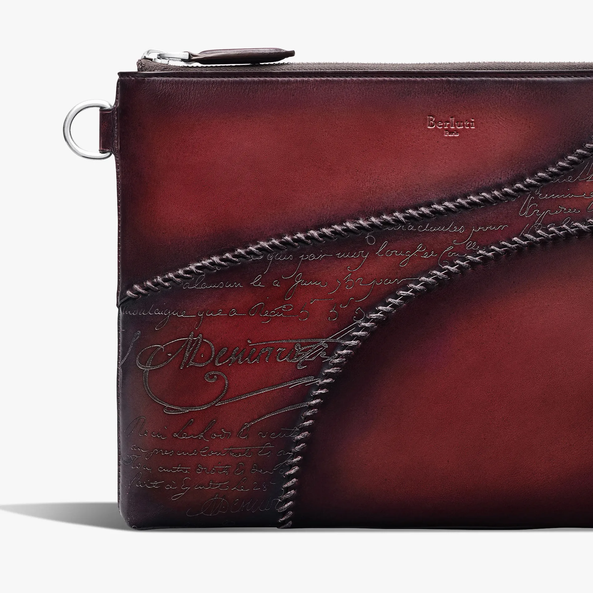 Berluti Pochette Nino GM En Cuir Scritto | Pochettes