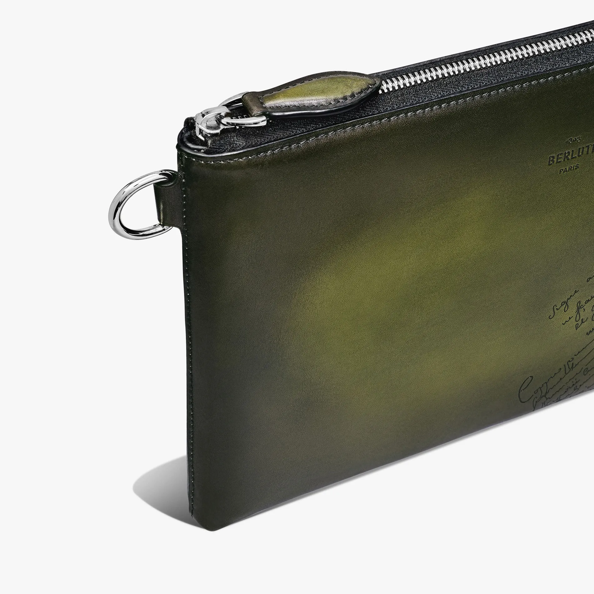 Berluti Pochette Nino Gm En Cuir Scritto | Pochettes