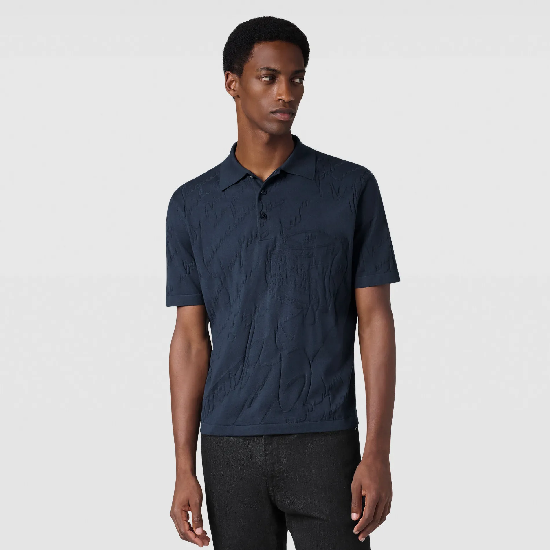 Berluti Polo avec Jacquard Scritto Diagonal | Polos & T-shirts