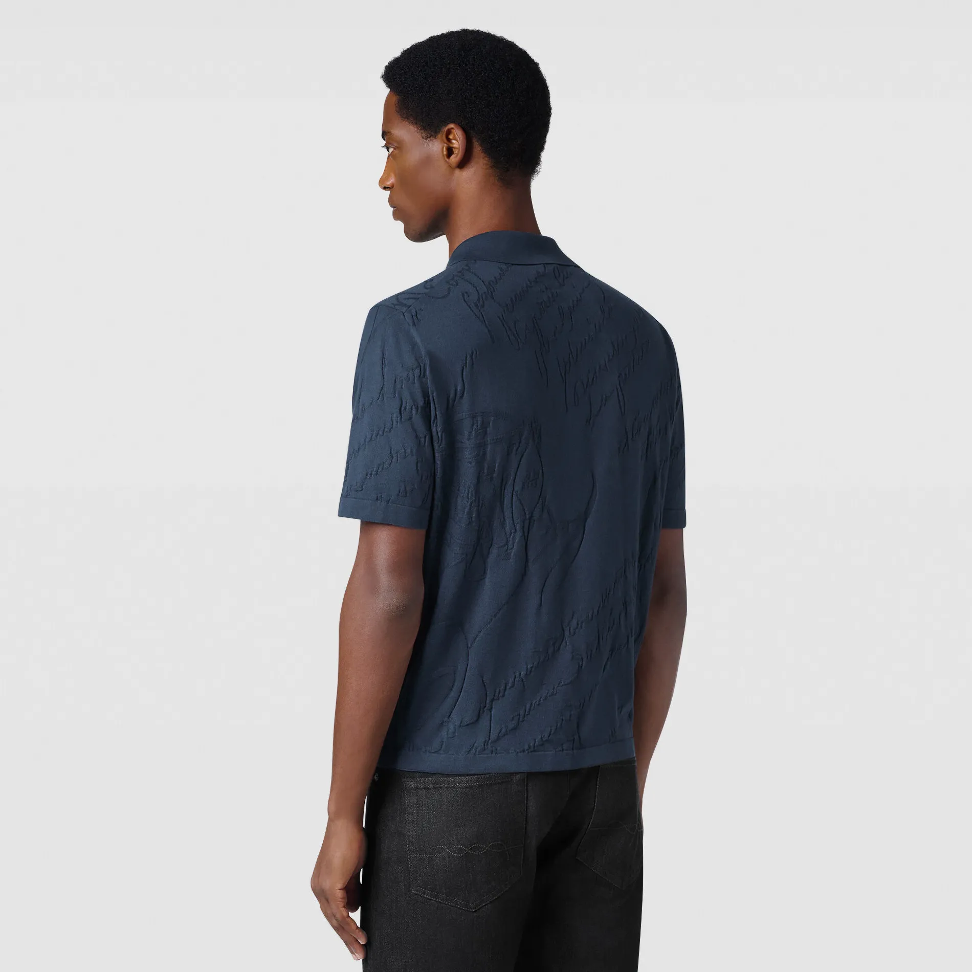 Berluti Polo avec Jacquard Scritto Diagonal | Polos & T-shirts