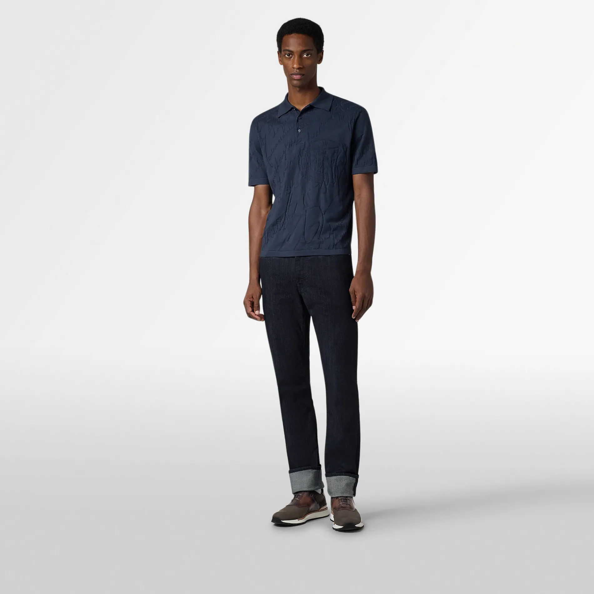 Berluti Polo avec Jacquard Scritto Diagonal | Polos & T-shirts