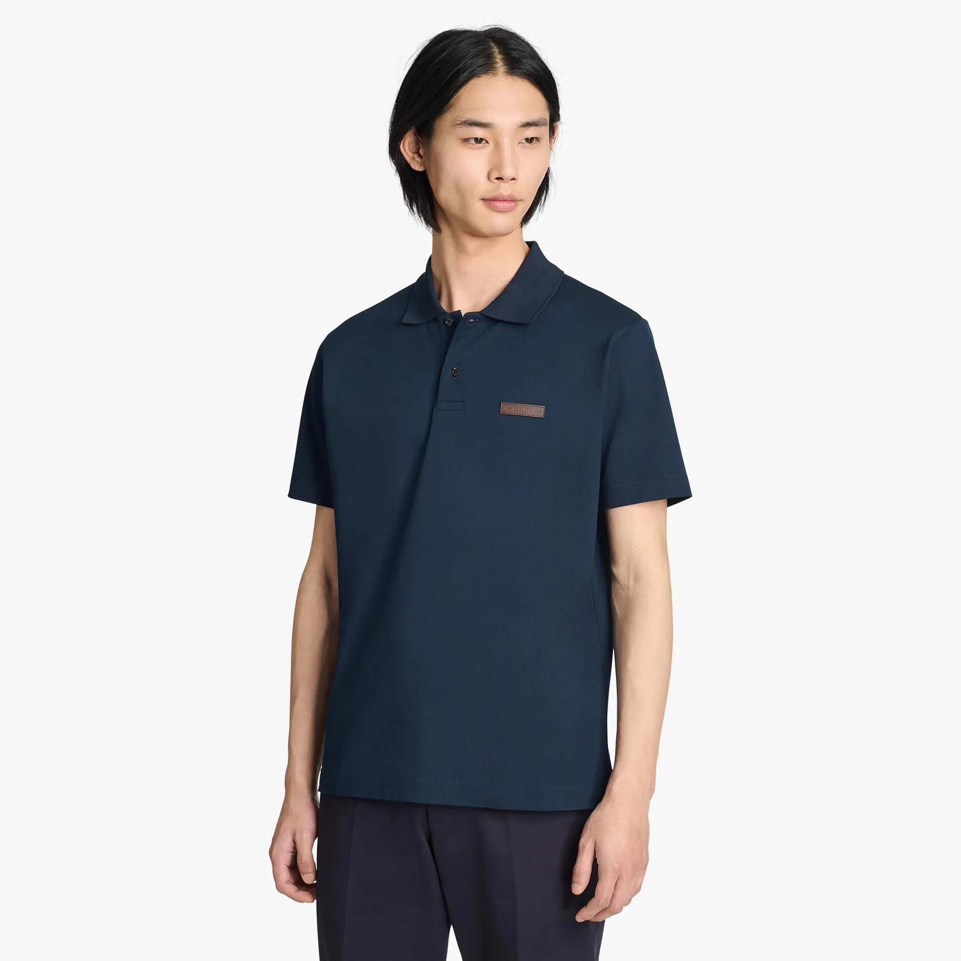 Berluti Polo Piqu&eacute; Avec D&eacute;tail En Cuir | Polos & T-shirts