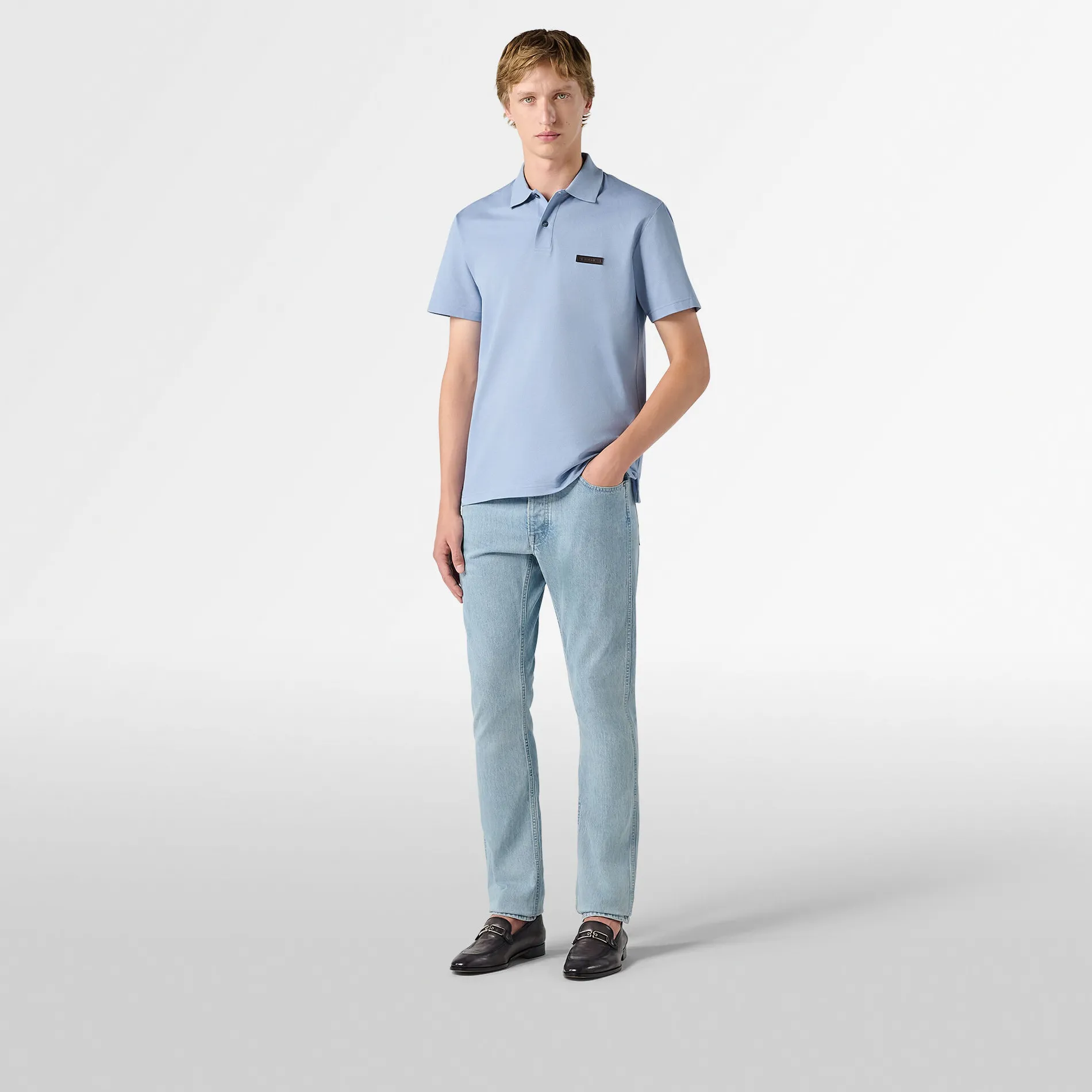 Berluti Polo Piqu&eacute; Avec D&eacute;tail En Cuir | Polos & T-shirts