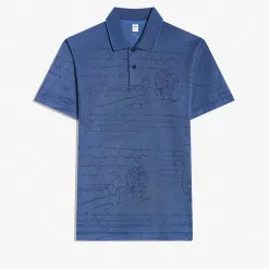 Berluti Polo Piqué En Jacquard Scritto | Polos & T-shirts
