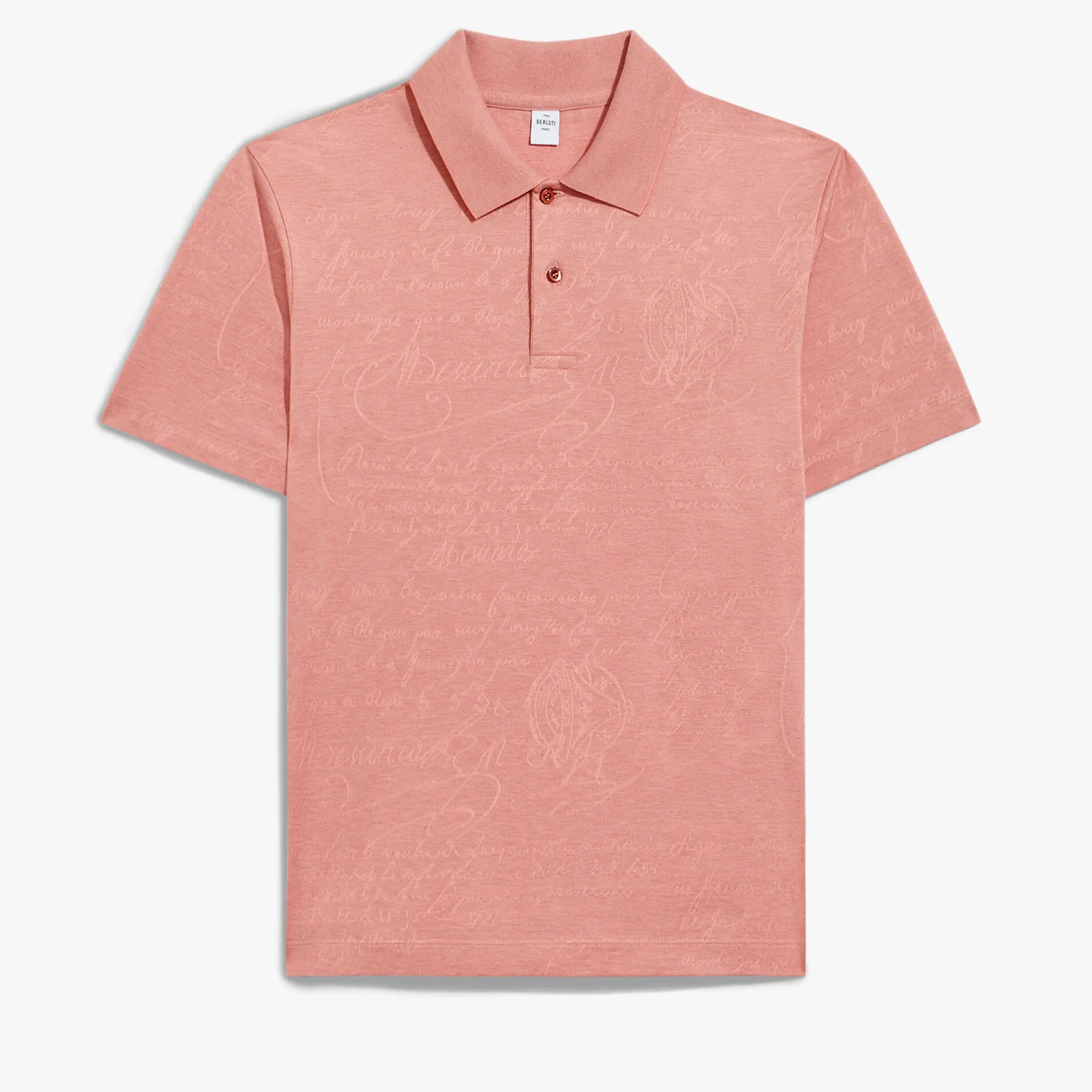 Berluti Polo Piqu&eacute; en Jacquard Scritto | Polos & T-shirts