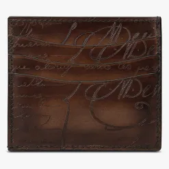 Berluti Porte-Cartes Bambou 6CC En Cuir Scritto | Porte-cartes