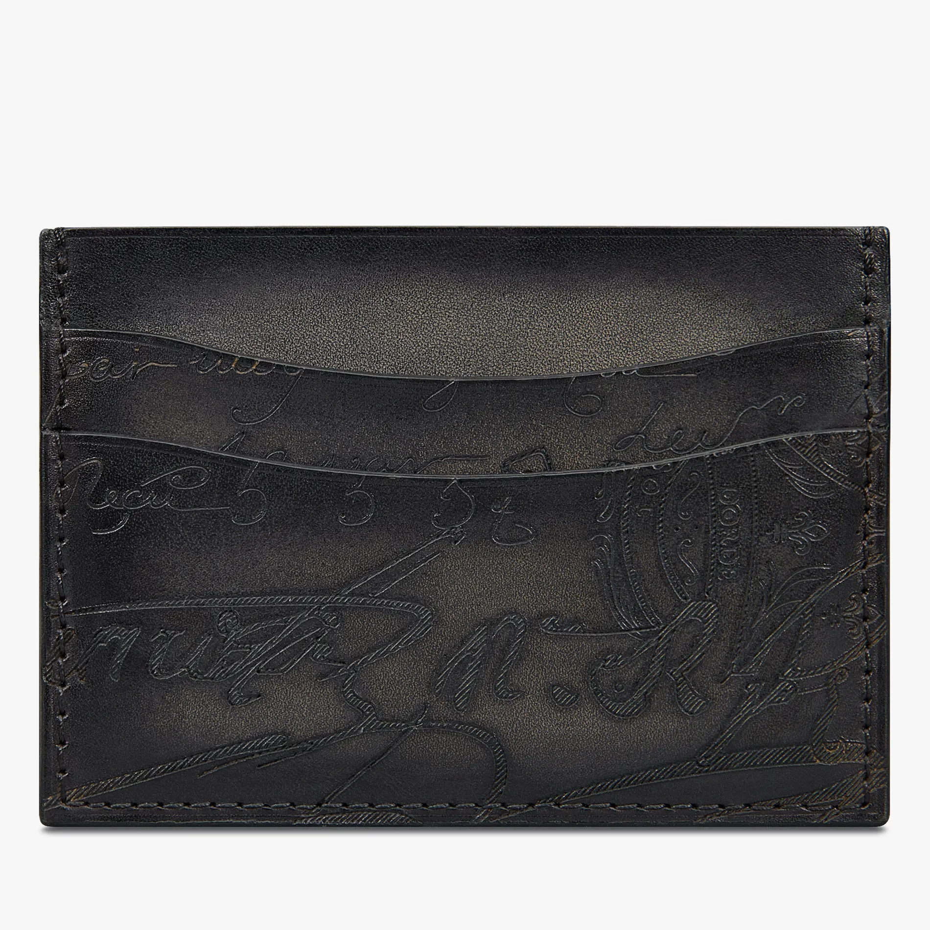 Berluti Porte-Cartes Bambou En Cuir Scritto | Porte-cartes