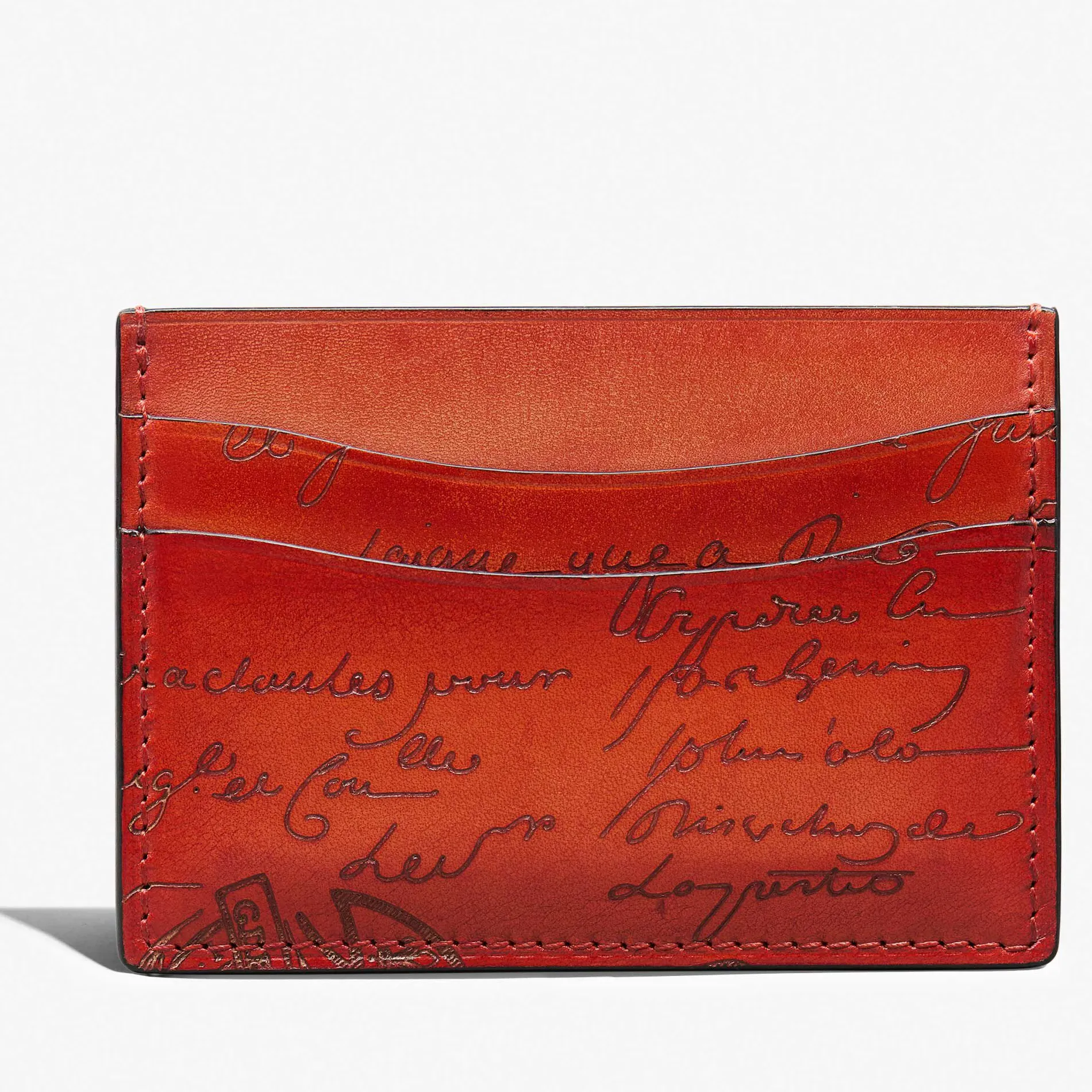 Berluti Porte-Cartes Bambou En Cuir Scritto | Porte-cartes