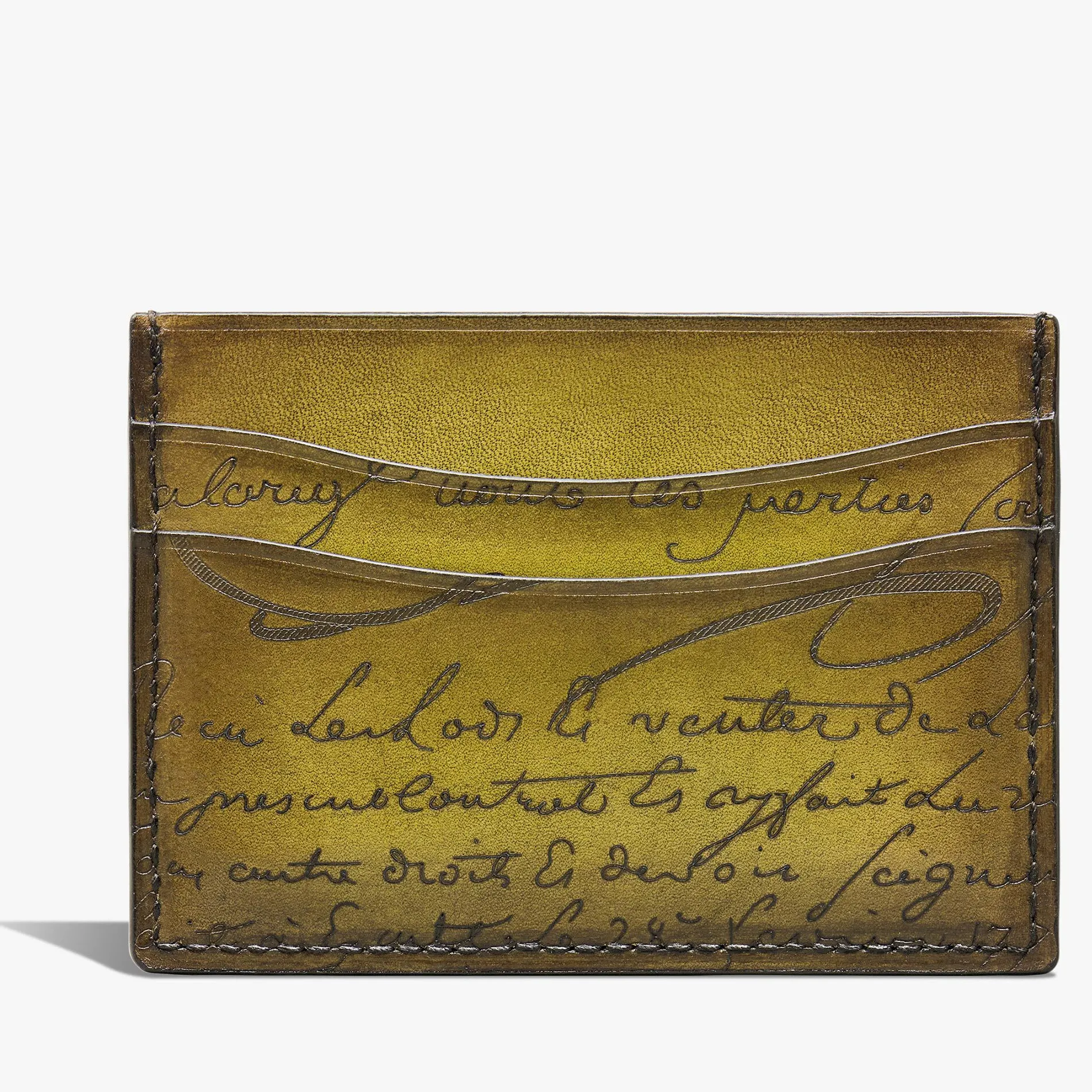 Berluti Porte-Cartes Bambou En Cuir Scritto | Porte-cartes