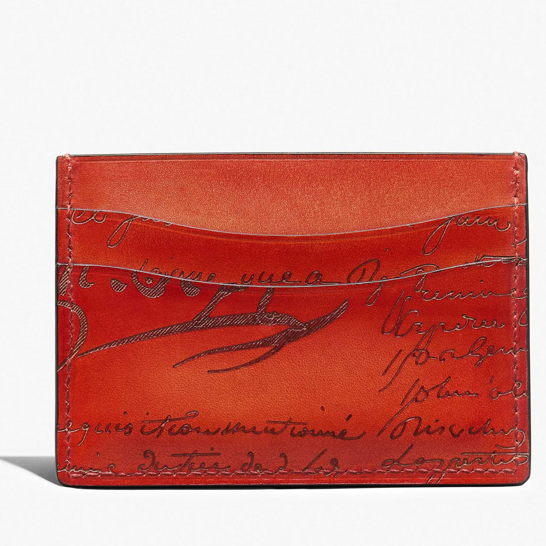 Berluti Porte-Cartes Bambou En Cuir Scritto | Porte-cartes