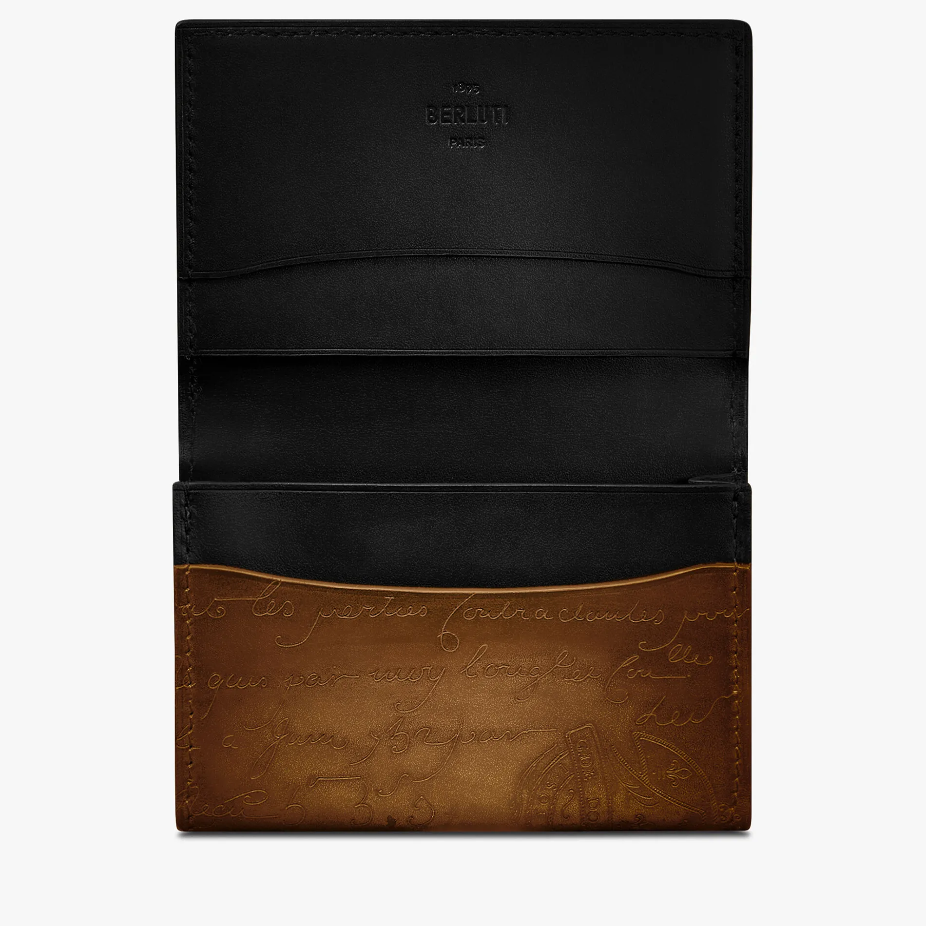 Berluti Porte-Cartes Imbuia En Cuir Scritto | Porte-cartes
