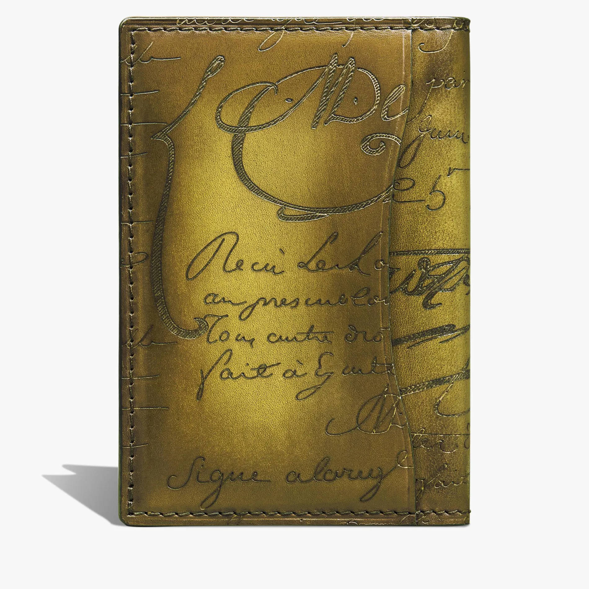 Berluti Porte-Cartes Jagua En Cuir Scritto | Porte-cartes
