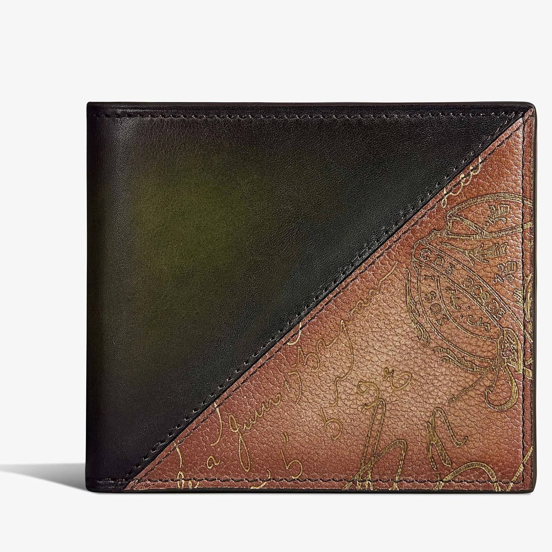 Berluti Portefeuille Compact Makore En Cuir Scritto | Portefeuilles