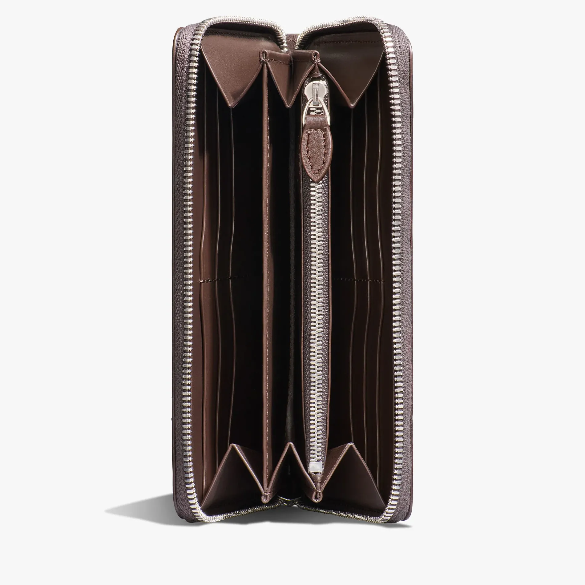 Berluti Portefeuille Long Zipp&eacute; Itauba En Cuir Scritto Swipe | Portefeuilles