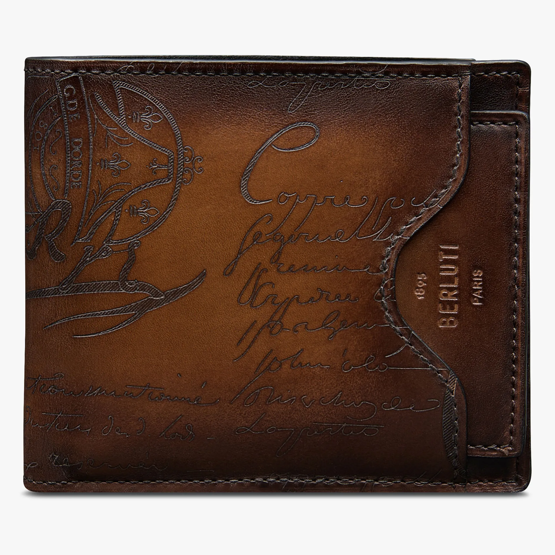 Berluti Portefeuille Makore 2 en 1 En Cuir Scritto | Portefeuilles