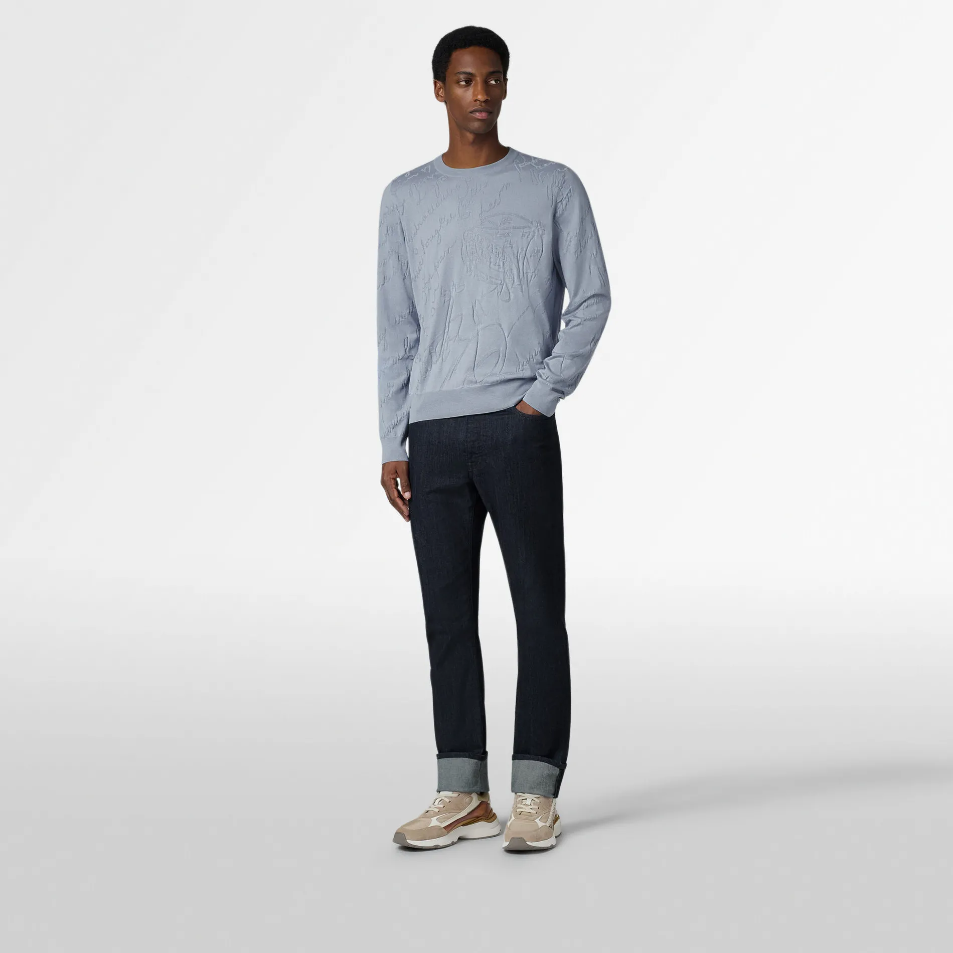 Berluti Pull avec Jacquard Scritto Diagonal | Maille & Sweatshirts