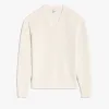 Berluti Pull Col V En C&ocirc;tes Anglaises En Coton Et Soie | Maille & Sweatshirts