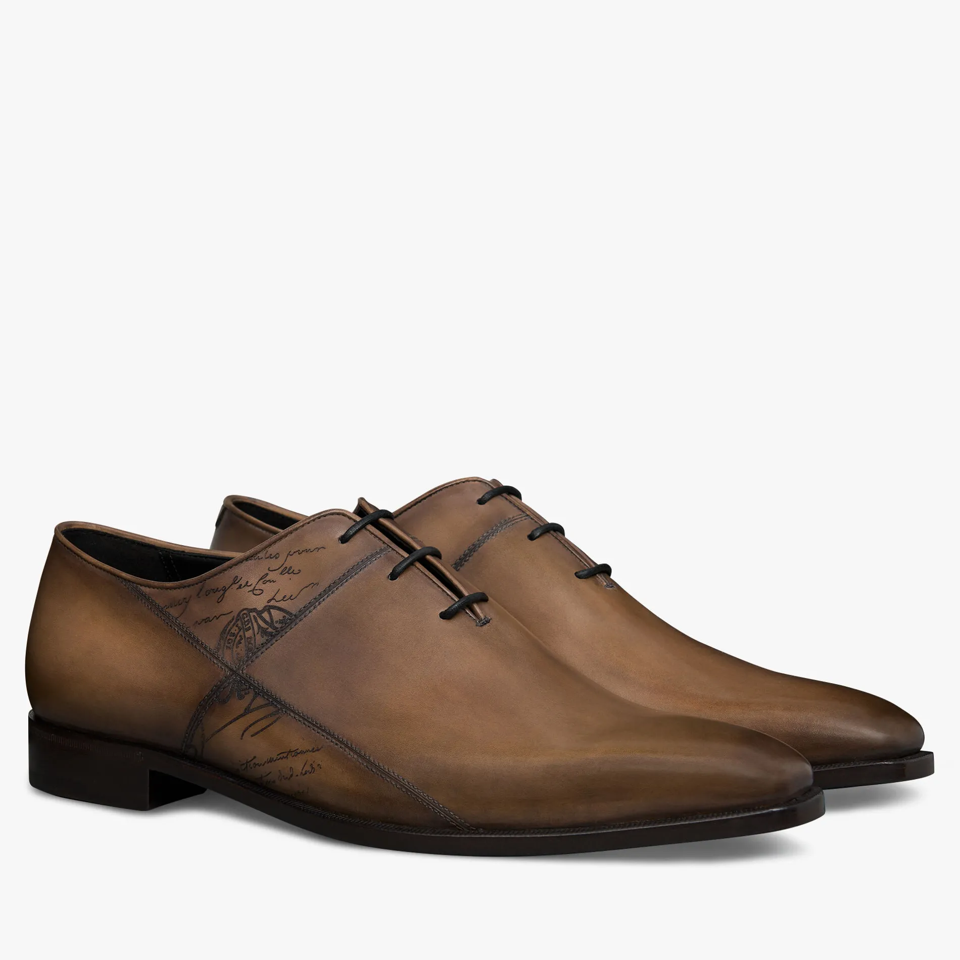 Berluti Richelieu Alessandro D&eacute;mesure Patchwork En Cuir Scritto | Richelieus & Derbies