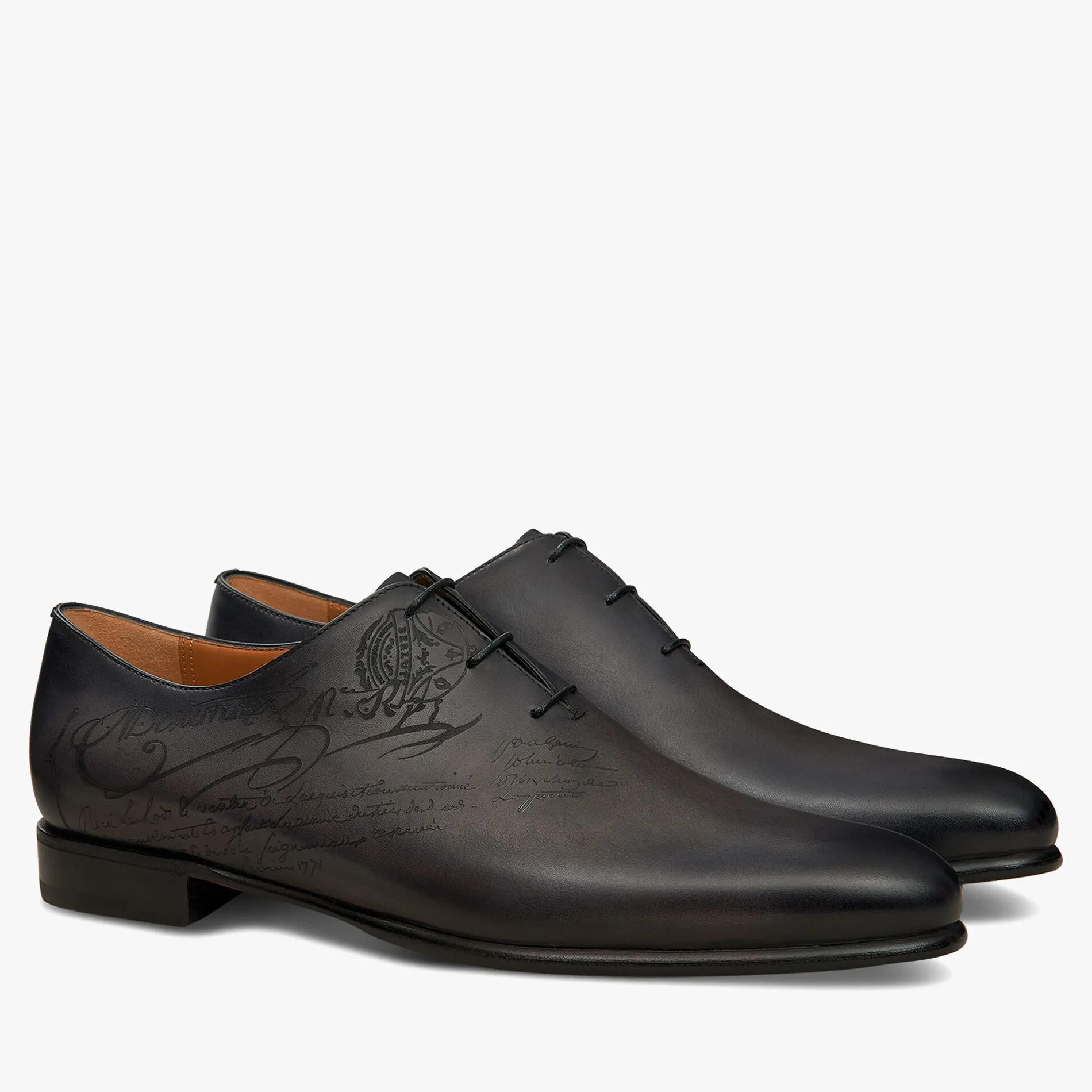 Berluti Richelieu Alessandro Galet En Cuir Scritto | Richelieus & Derbies
