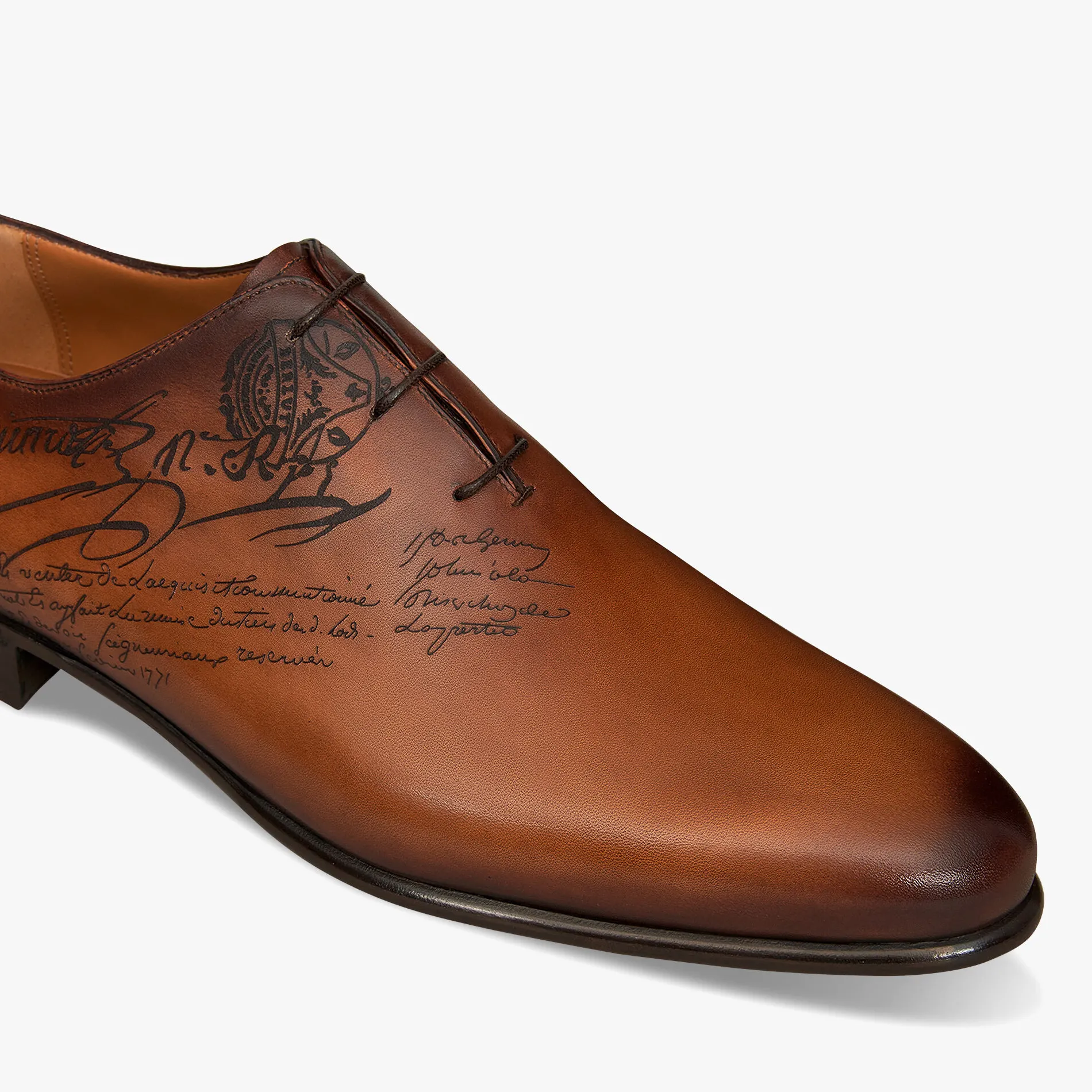 Berluti Richelieu Alessandro Galet En Cuir Scritto | Richelieus & Derbies