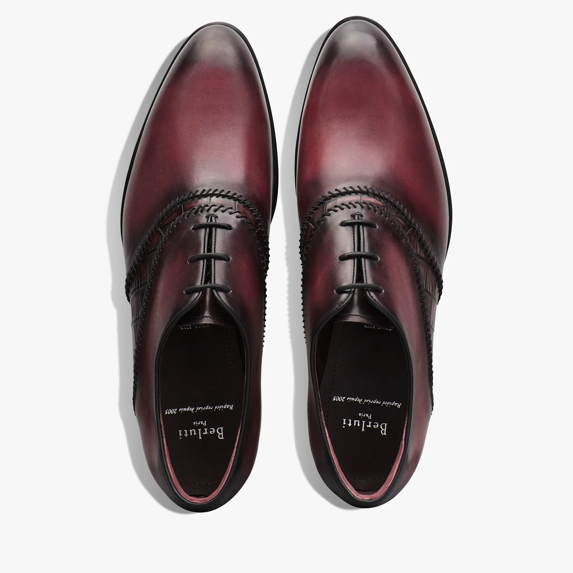 Berluti Richelieu Rapiécé-Reprisé en cuir et cuir d'alligator | Richelieus & Derbies