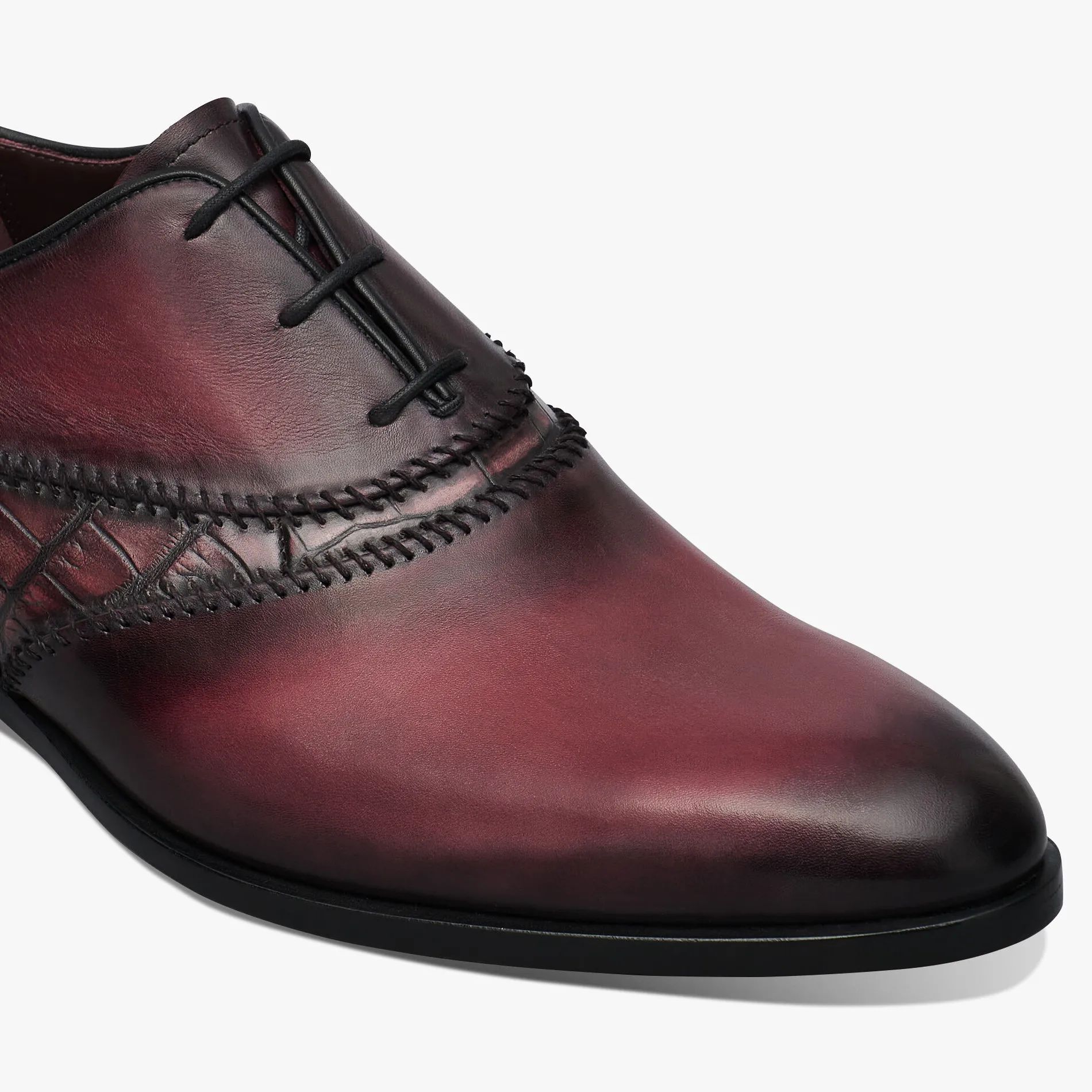 Berluti Richelieu Rapiécé-Reprisé en cuir et cuir d'alligator | Richelieus & Derbies