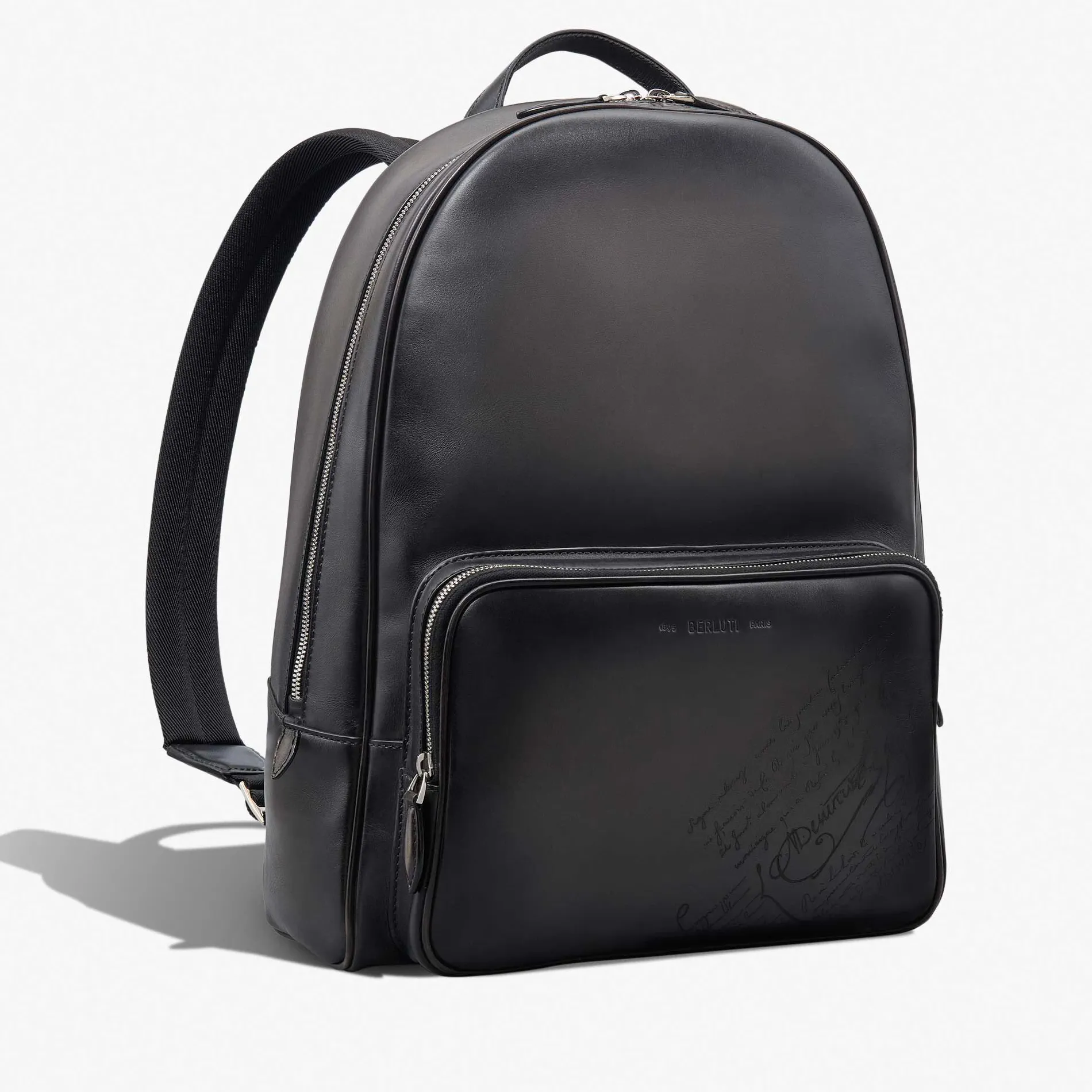 Berluti Sac &Agrave; Dos Time Off En Cuir Scritto Swipe | Sacs À Dos