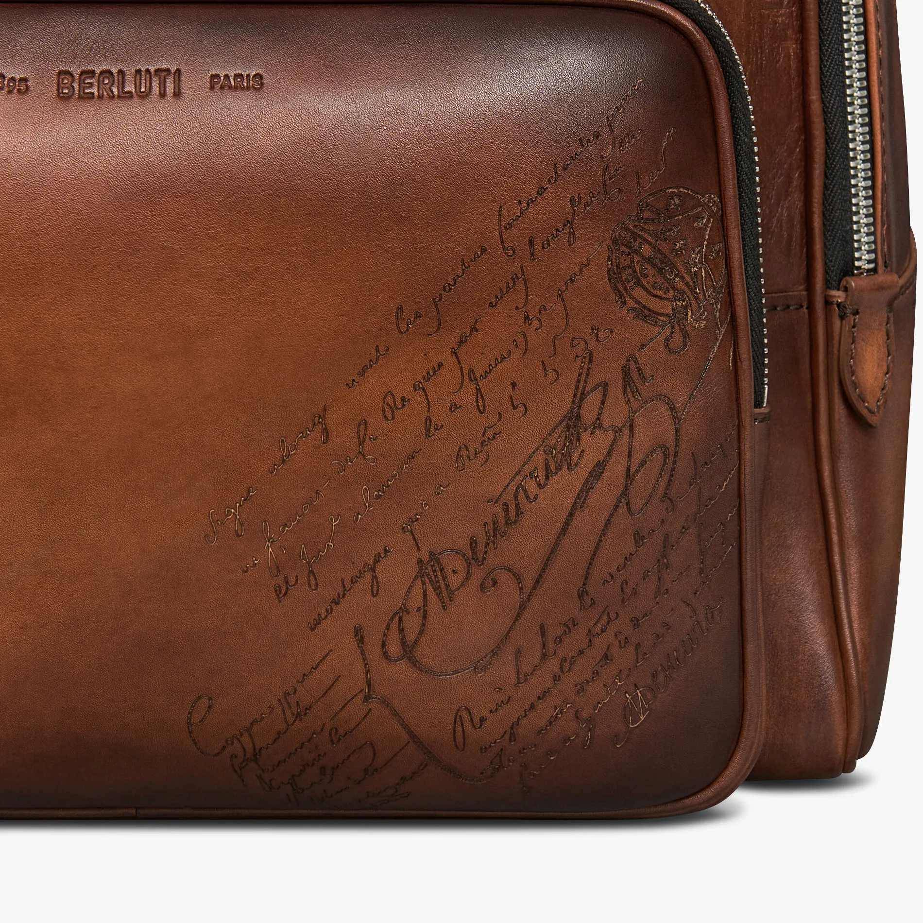 Berluti Sac &Agrave; Dos Time Off En Cuir Scritto Swipe | Sacs À Dos