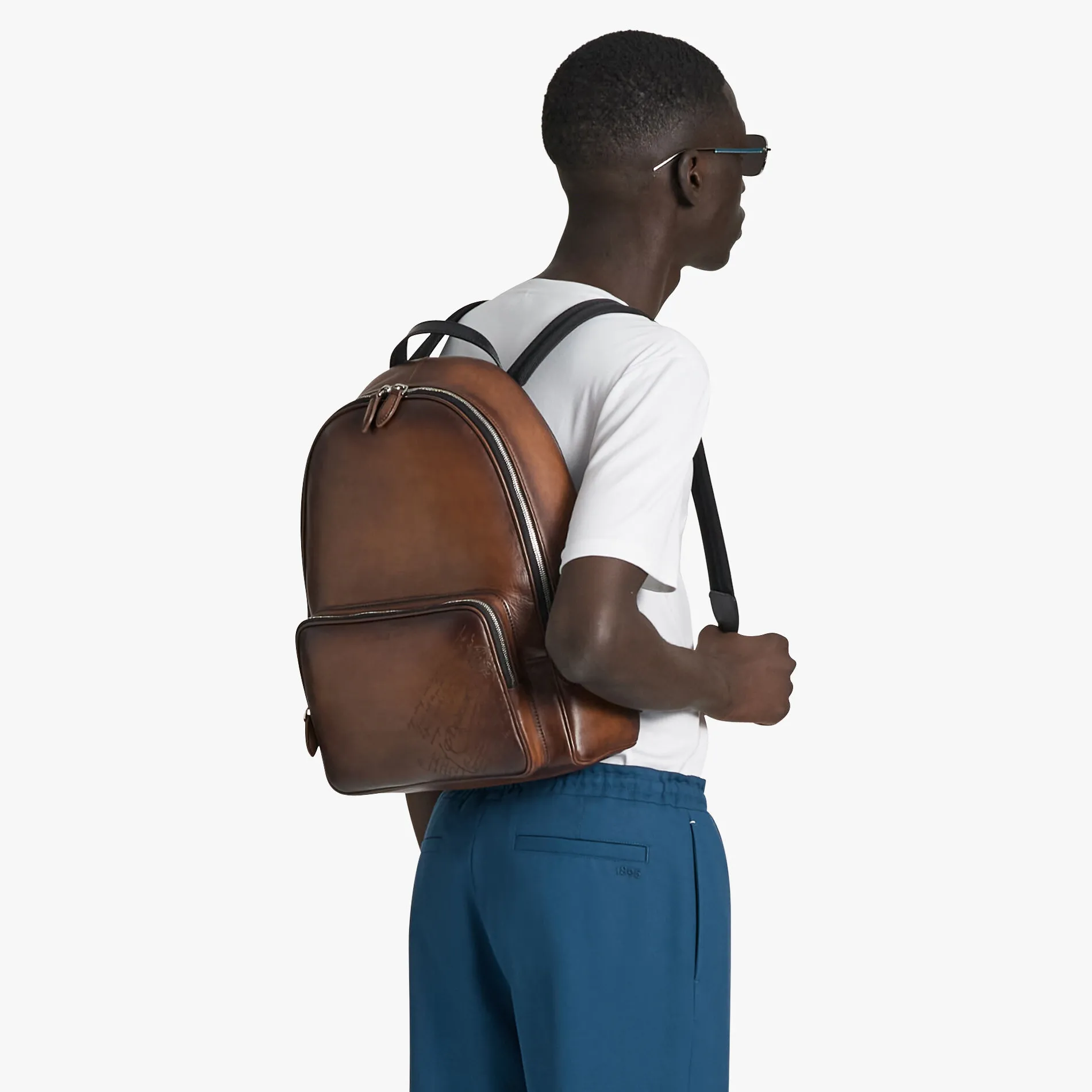 Berluti Sac &Agrave; Dos Time Off En Cuir Scritto Swipe | Sacs À Dos