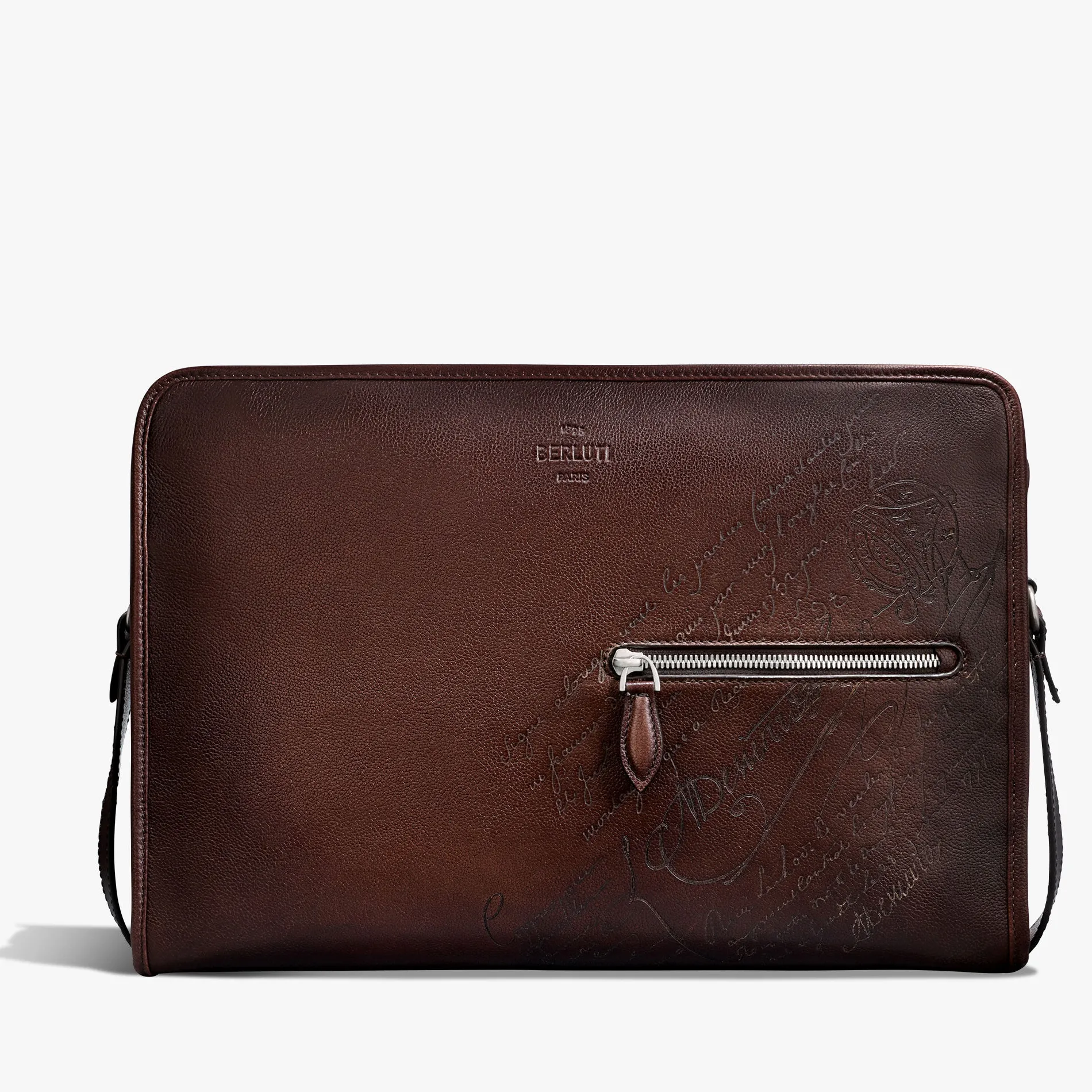 Berluti Sac Bandoulière Journalier XL En Cuir Scritto | Sacs Bandoulière