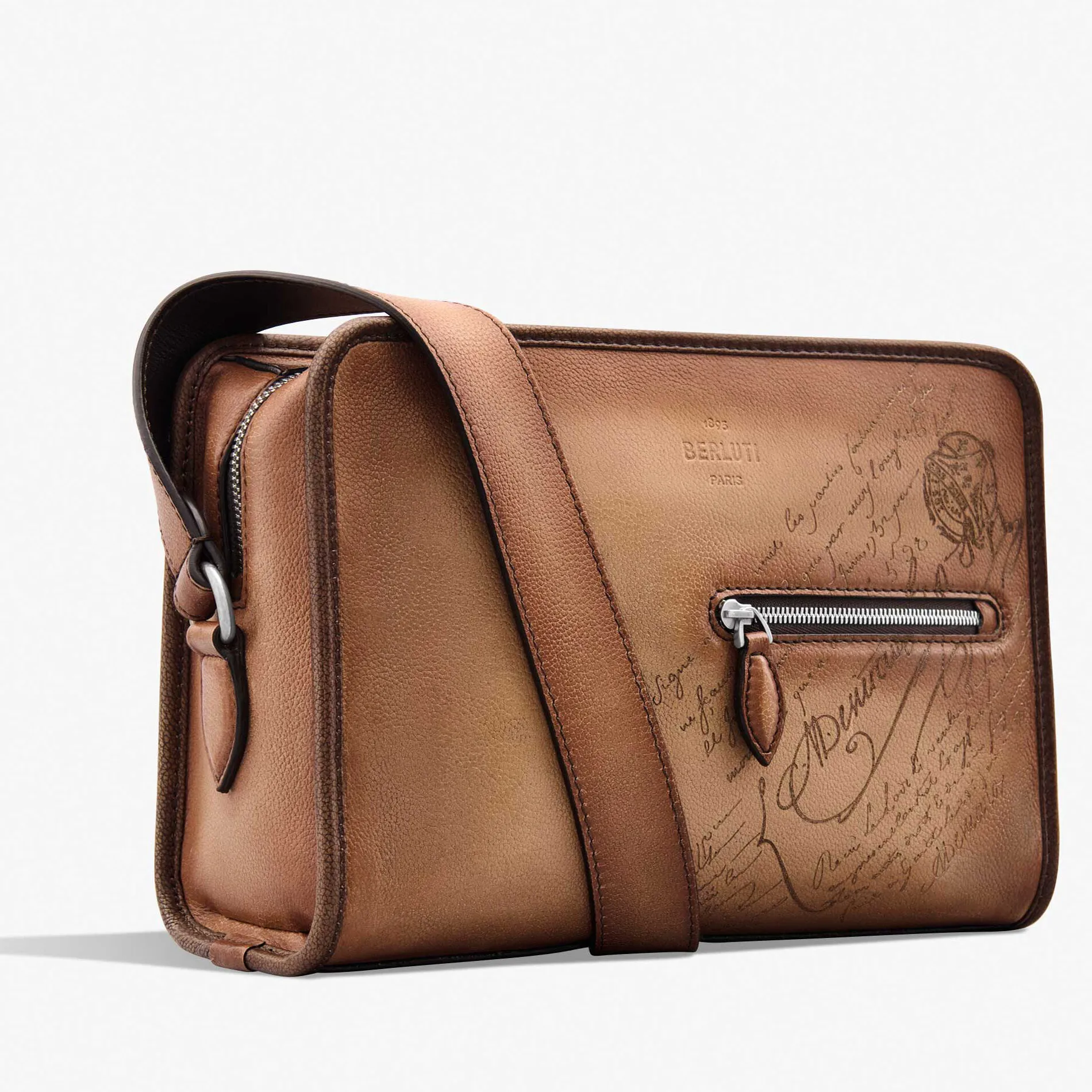 Berluti Sac Bandouli&egrave;re Journalier En Cuir Scritto | Sacs Bandoulière