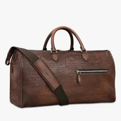 Berluti Sac de Voyage Jour Off Moyen Mod&egrave;le En Cuir Scritto | Sacs De Voyage
