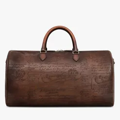 Berluti Sac de Voyage Jour Off Moyen Mod&egrave;le En Cuir Scritto | Sacs De Voyage