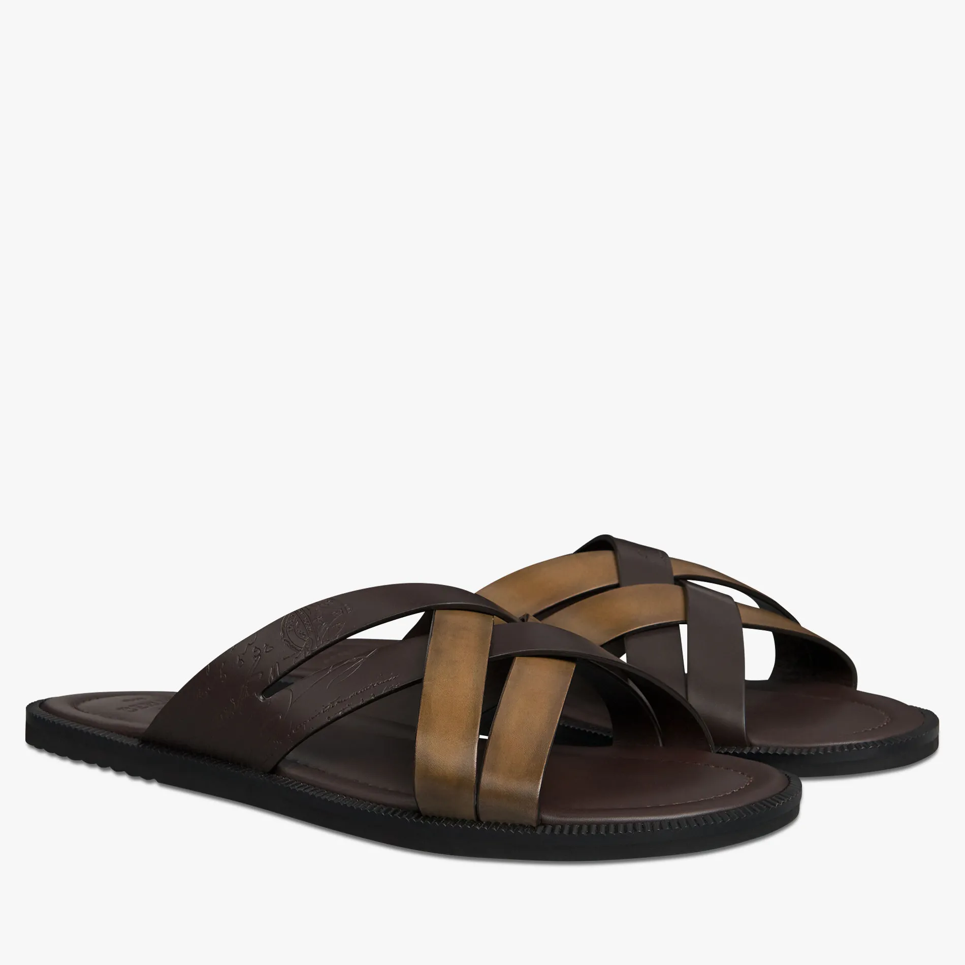 Berluti Sandale Sifnos En Cuir Scritto | Sandales