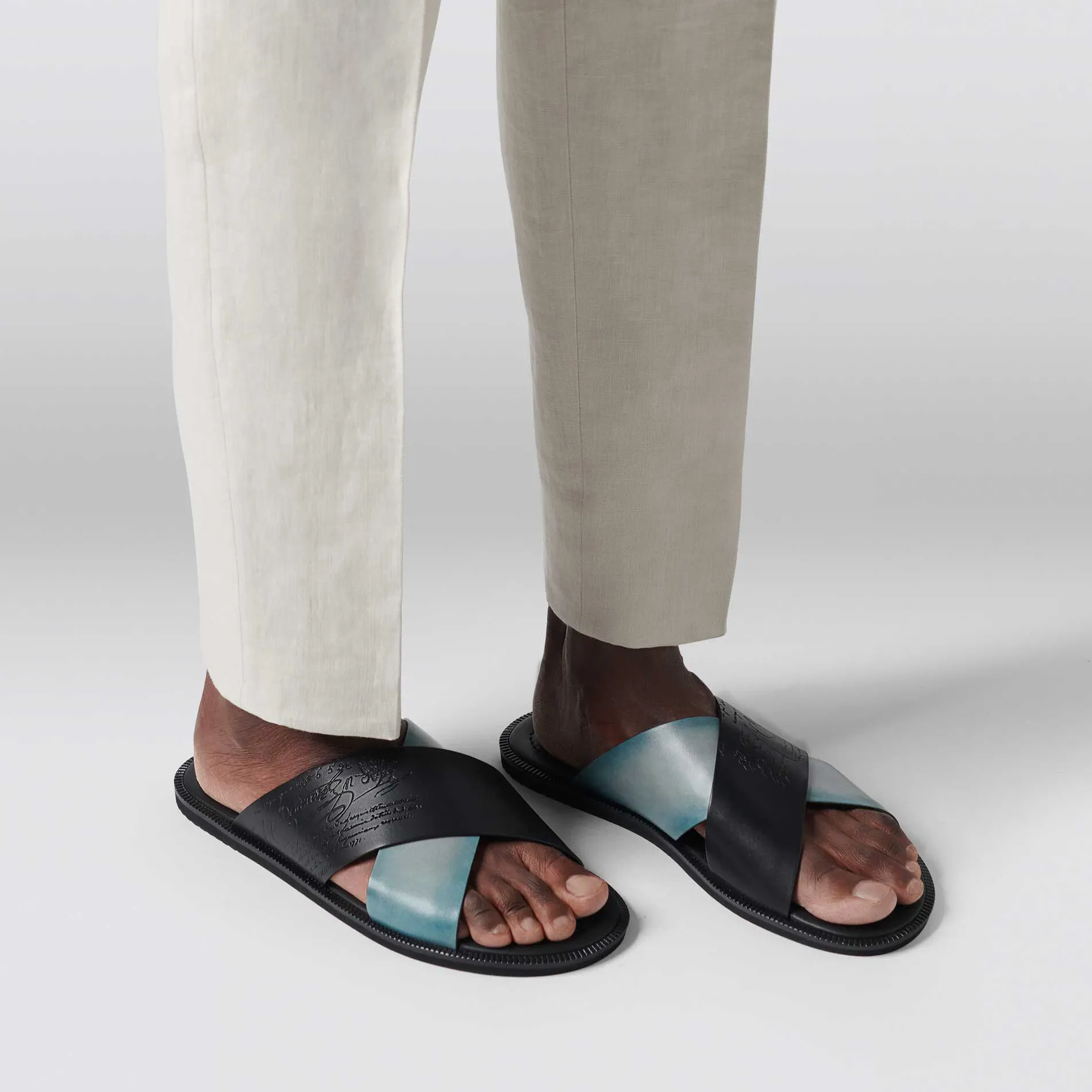 Berluti Sandale Sifnos En Cuir Scritto | Sandales