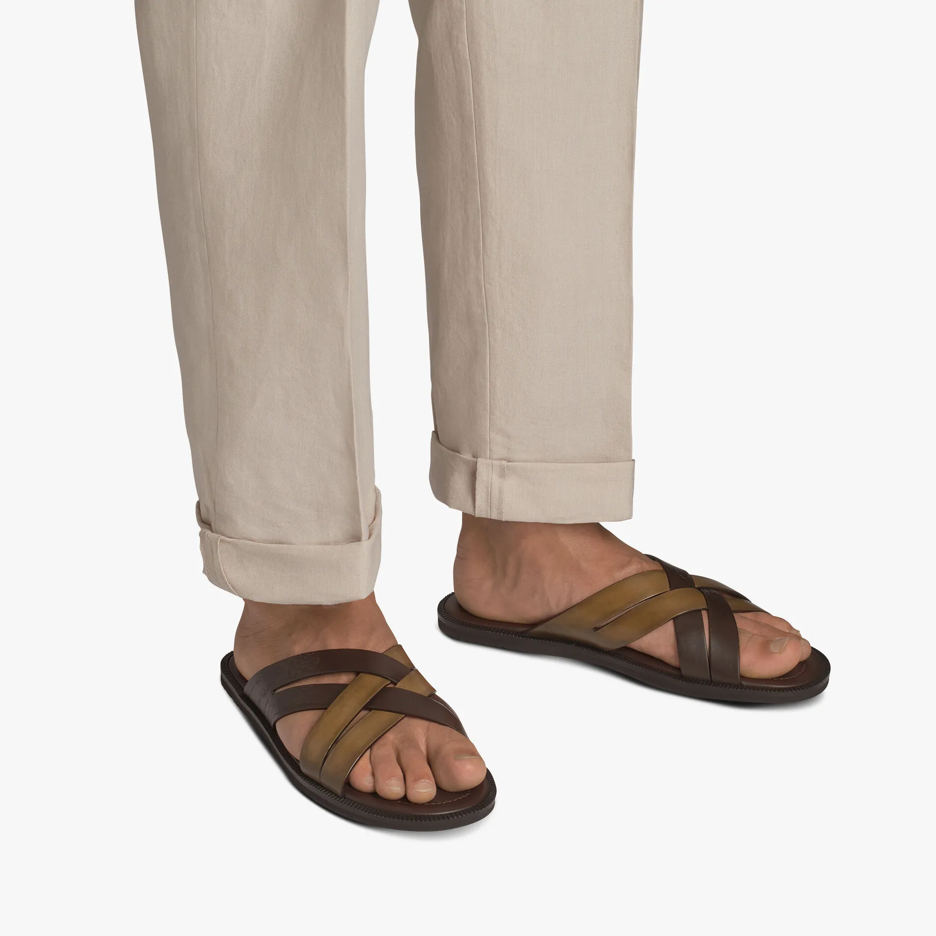 Berluti Sandale Sifnos En Cuir Scritto | Sandales