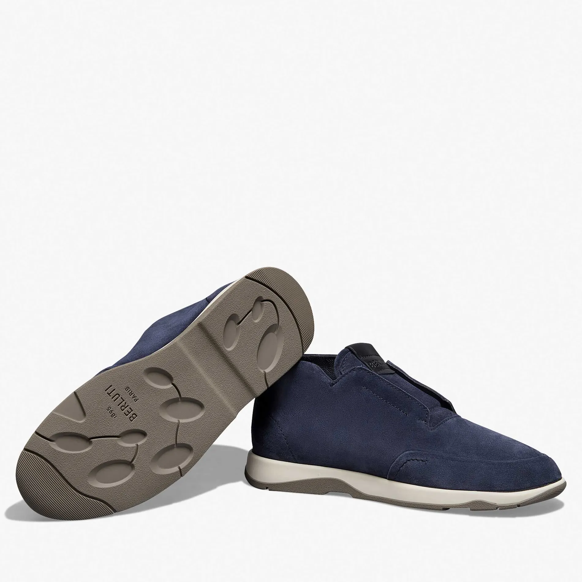 Berluti Slip On &Eacute;chapp&eacute;e En Su&egrave;de Scritto | Bottines