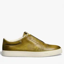 Berluti Slip On Playtime En Cuir Scritto | Sneakers