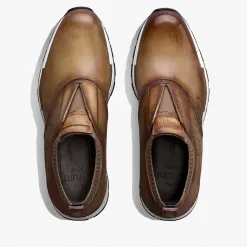 Berluti Slip On Sneaker Fast Track En Cuir Et Maille | Sneakers
