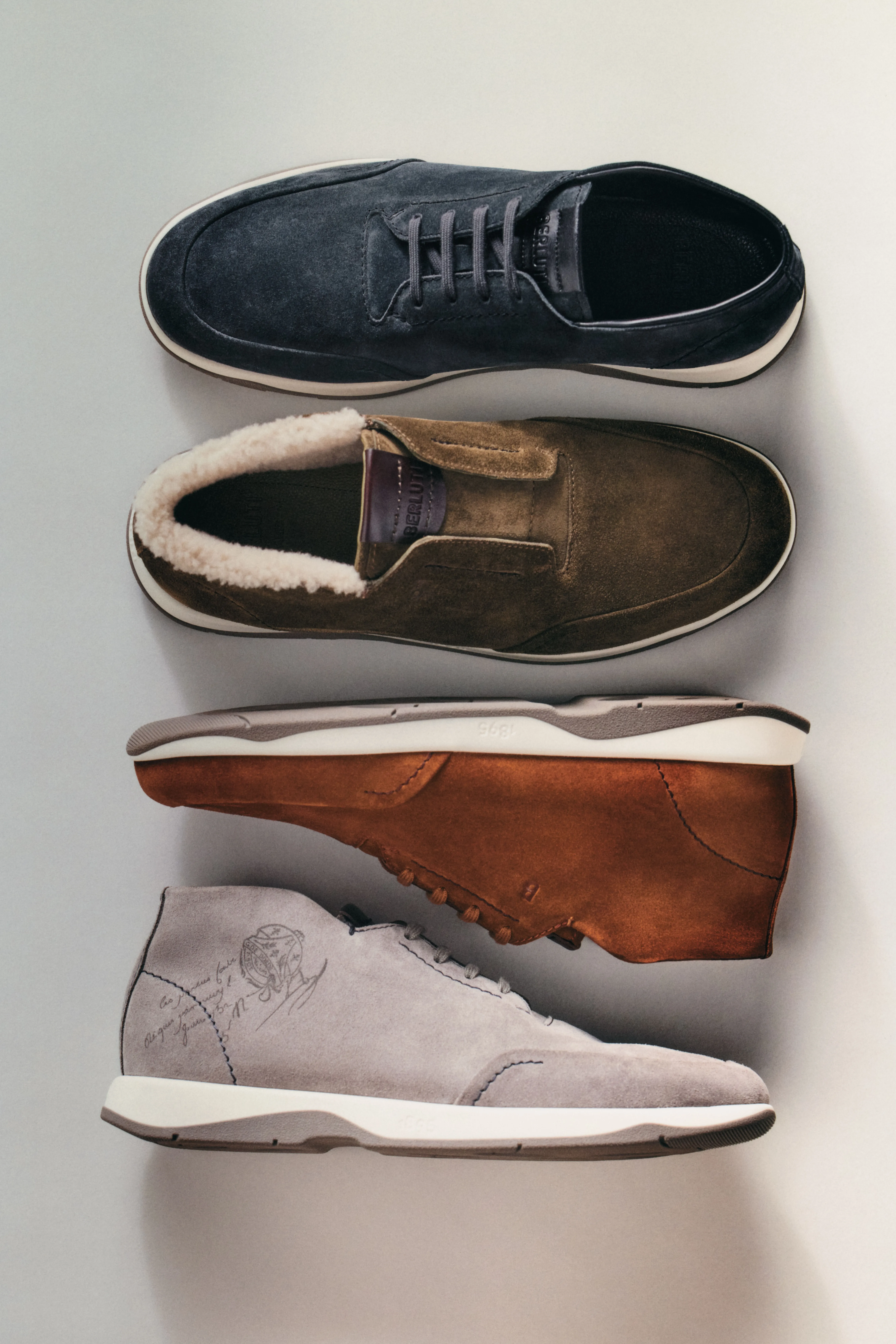 Berluti Slip-On Echapp&eacute;e En Veau Velours | Bottines | Sneakers