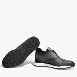 Berluti Slip-on sneaker Fast Track En Cuir D'Alligator Et Cachemire | Sneakers